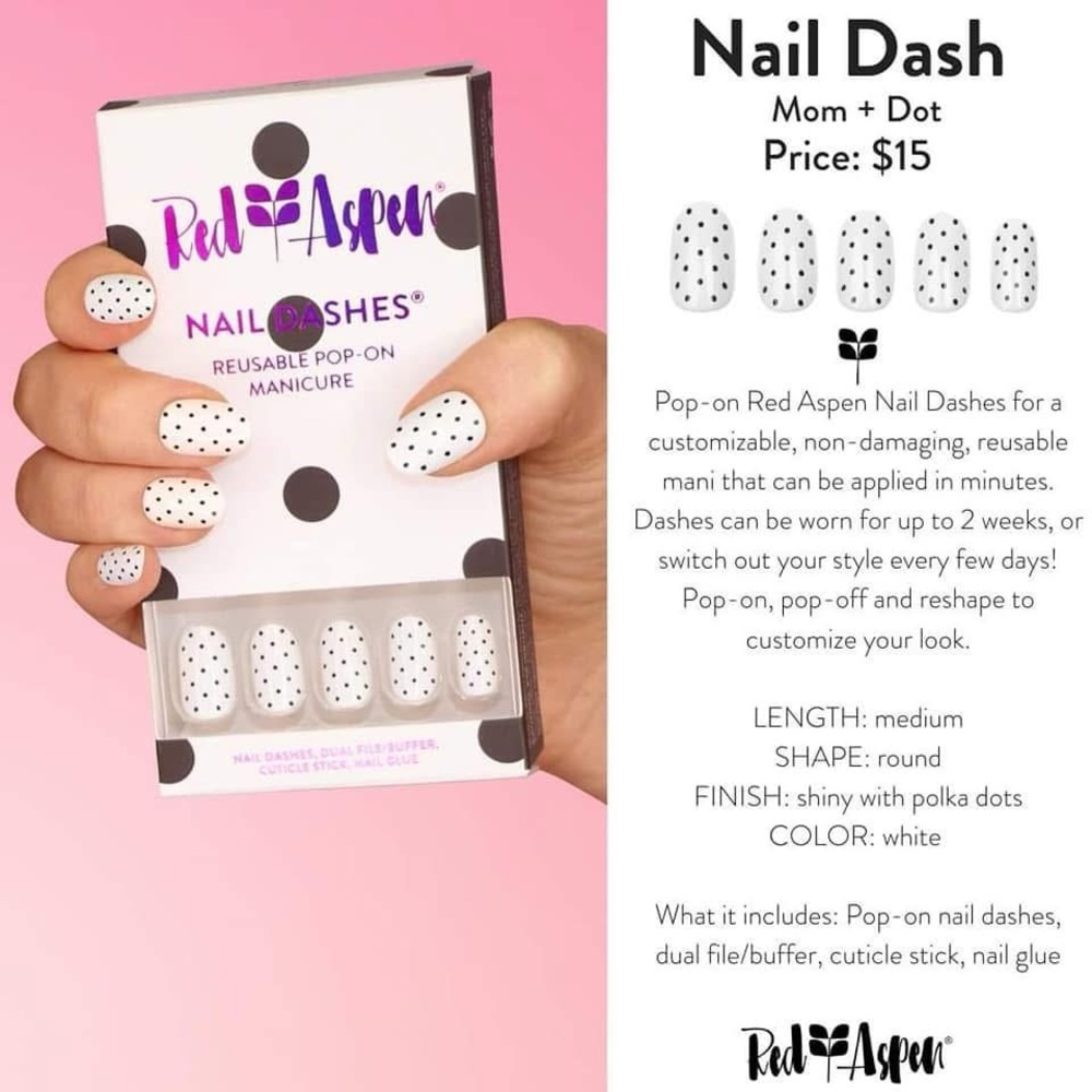 Mom + Dot Red Aspen Nail Dashes NIB